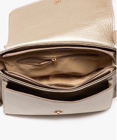 sac besace tricolore avec rabat scintillant femme beige standardE547801_3