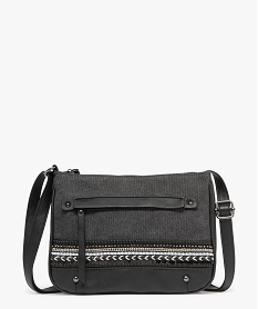 sac besace compact avec perles et strass femme noir standard sacs bandouliereE548501_1