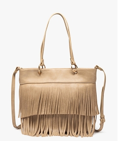 sac a franges en matiere grainee femme doreE549101_1