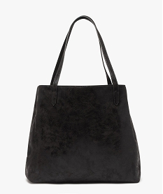 sac cabas metallise grand format femme noir standardE549601_1