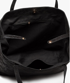 sac cabas metallise grand format femme noir standard cabas - grand volumeE549601_3