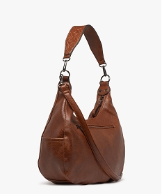sac multipoche avec bandoulieres interchangeables femme marron vif sacs a mainE550201_2