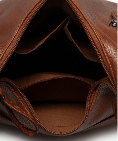 sac multipoche avec bandoulieres interchangeables femme marron vif sacs a mainE550201_3