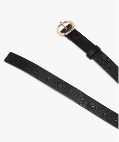 ceinture grainee a tresses et boucle ronde femme noir standard ceinturesE551101_2