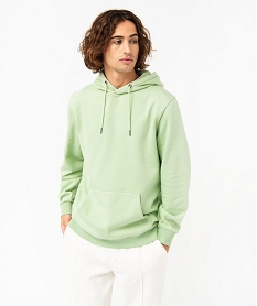 GEMO Sweat à capuche intérieur molletonné homme Vert