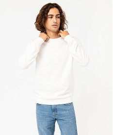 GEMO Sweat homme avec intérieur molletonné Blanc