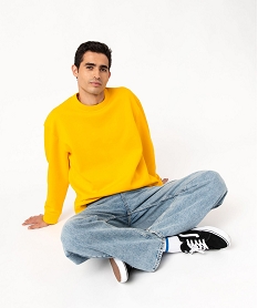 GEMO Sweat coupe droite homme Jaune
