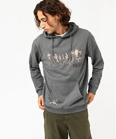 GEMO Sweat à capuche imprimé homme - One Piece Gris