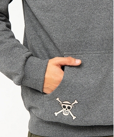 sweat a capuche imprime homme - one piece gris sweatsE552801_2