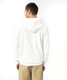 sweat a capuche non molletonne homme blanc sweatsE553801_3