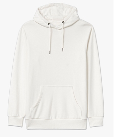 sweat a capuche non molletonne homme blanc sweatsE553801_4