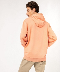 sweat a capuche non molletonne homme orangeE553901_3