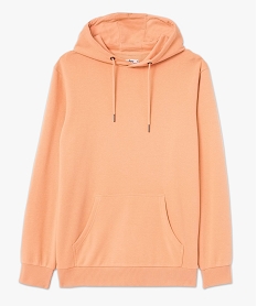 sweat a capuche non molletonne homme orangeE553901_4