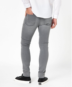 jean homme skinny taille haute en coton stretch gris jeans skinnyE556501_3