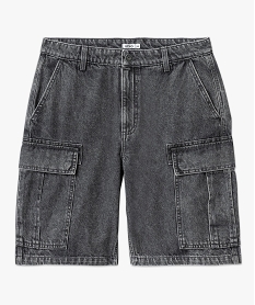 bermuda en jean cargo homme grisE557101_4