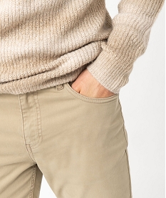 pantalon slim stretch 5 poches homme beigeE557501_2