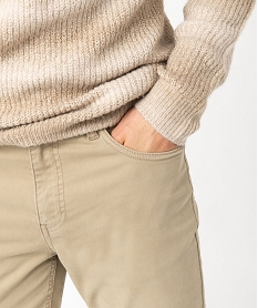 pantalon slim stretch 5 poches homme beige pantalonsE557501_2