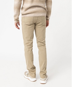 pantalon slim stretch 5 poches homme beige pantalonsE557501_3