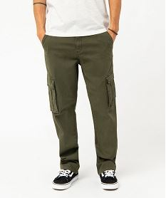 pantalon cargo coupe regular homme vert pantalonsE558001_2