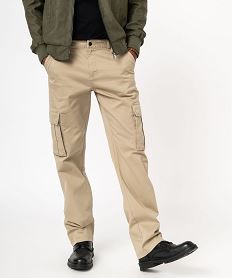 pantalon cargo coupe regular homme beige pantalonsE558101_2