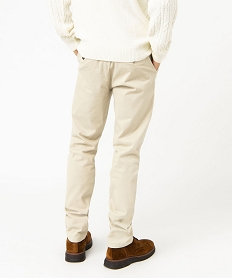 pantalon chino en stretch coupe slim homme beige pantalonsE558401_3