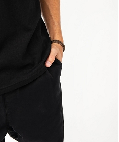 pantalon jogger en toile de coton stretch homme noirE558701_2