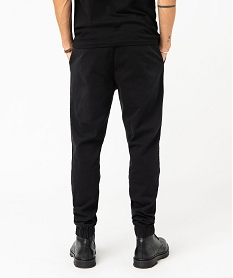 pantalon jogger en toile de coton stretch homme noirE558701_3