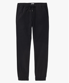 pantalon jogger en toile de coton stretch homme noirE558701_4