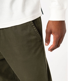 pantalon jogger en toile de coton stretch homme vertE558801_2