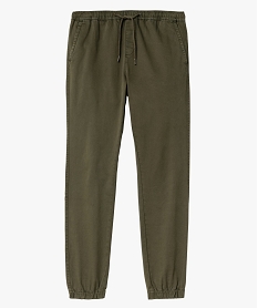 pantalon jogger en toile de coton stretch homme vertE558801_4