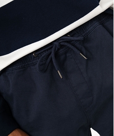 pantalon jogger en toile de coton stretch homme bleu pantalonsE558901_2