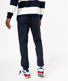 pantalon jogger en toile de coton stretch homme bleu pantalonsE558901_3