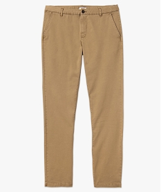 pantalon chino en coton stretch coupe slim homme beigeE559201_4