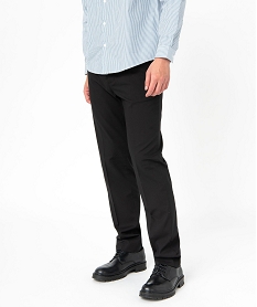 GEMO Pantalon de costume homme en toile coupe droite noir standard