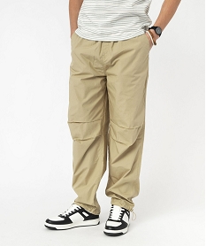 pantalon parachute ajustable a la taille et aux chevilles homme beigeE559601_1