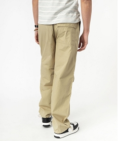 pantalon parachute ajustable a la taille et aux chevilles homme beigeE559601_3