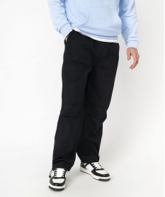 pantalon parachute ajustable a la taille et aux chevilles homme noirE559701_1