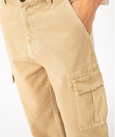 pantalon cargo en coton homme beigeE559801_4