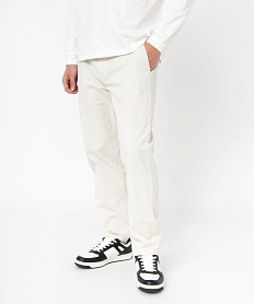 pantalon ample en coton et lin homme beigeE559901_1