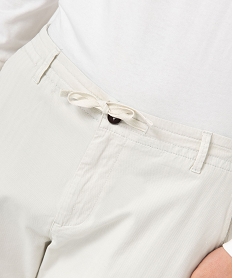 pantalon ample en coton et lin homme beige pantalonsE559901_2