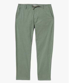 pantalon ample en coton et lin homme vert pantalonsE560001_4