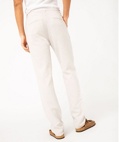 pantalon chino ou de costume en lin souple homme beige pantalonsE560101_3