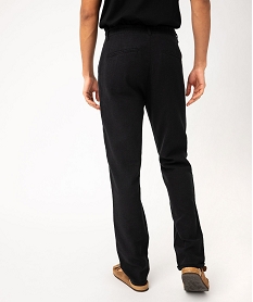 pantalon chino ou de costume en lin souple homme noirE560201_3