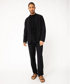 pantalon chino ou de costume en lin souple homme noir pantalonsE560201_4
