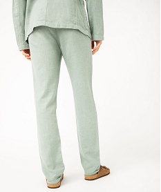 pantalon chino ou de costume en lin souple homme vert pantalonsE560301_3