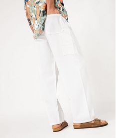 jean large 7 poches homme blanc pantalonsE560401_3