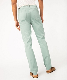 pantalon 5 poches en coton stretch texture avec ceinture tressee homme vert pantalonsE560701_3