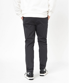 GEMO Pantalon chino coupe slim en coton stretch homme noir chine