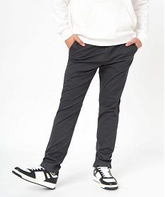 pantalon chino coupe slim en coton stretch homme grisE560801_3
