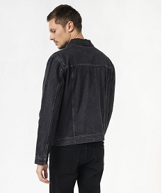 veste en jean coupe droite homme noirE562201_3